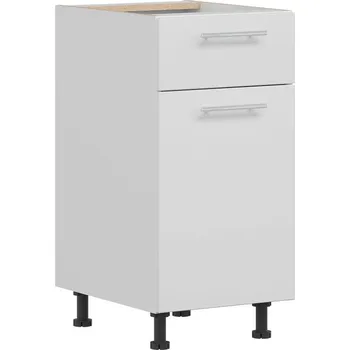 Kuchyňská linka COLBY, dolní skříňka D40S1, bílý lesk + PROVĚŘENO zákazníky + vyzvednutí ZDARMA