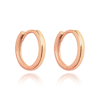 Souprava šperků MINET Rose gold stříbrné náušnice KRUHY 1,5 cm JMAN0427RE00