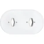 OBZOR DSR 00-00201-1230 Rámeček dvojnásobný skleněný RETRO, bílý