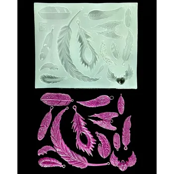 Forma na odlévání Silikonová forma – přívěsky peříčka