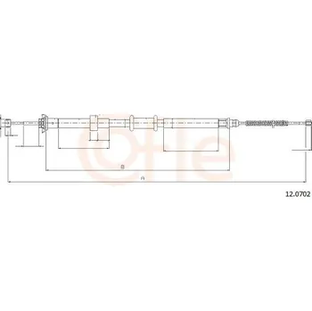 Brzdový systém Tažné lanko, parkovací brzda COFLE 12.0702