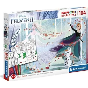 Clementoni Puzzle Double face colouring - Frozen 2, 104 dílků