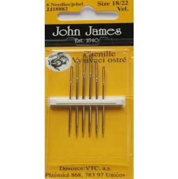 jehly ruční 18/22 vyšívací ostré 83610 -