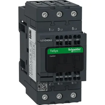 Stykač Schneider Electric LC1D40A3E7 3P Everlink stykač AC3 440V 40A pružinové sv. cívky 48V AC 50/60Hz
