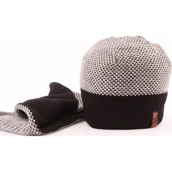 Čepice Pánský set čepice + nákrčník šedý Alex 08, VELIKOST UNI