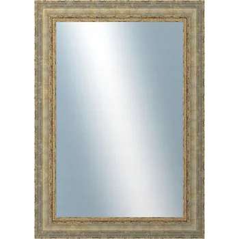 Zrcadlo DANTIK - Zrcadlo v rámu 50x70 | ZVRATNÁ bílozlatá plast