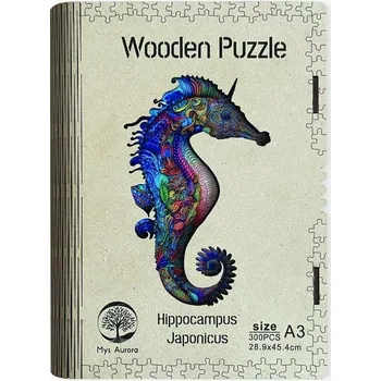 Puzzle Dřevěné puzzle/Mořský koník A3