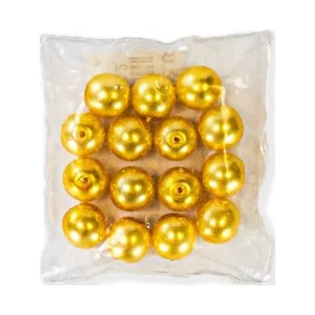 Dětské navlékací korálky Korálky svatební ZLATOŽLUTÉ 8mm - Zlatožluté, 8mm