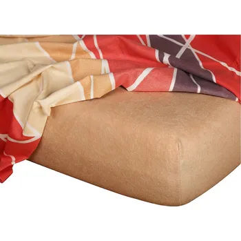 Dadka Froté prostěradlo světle hnědá B Rozměr: 90x200x20 jednolůžko