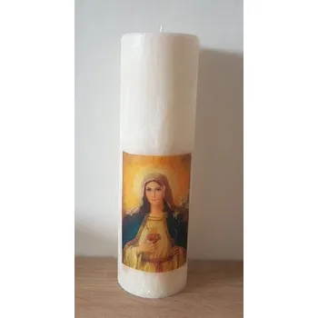 Svíčka Svíčka s motivem Panny Marie, Vůně lilie