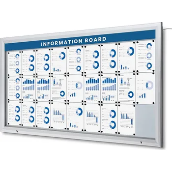 Venkovní vitrína typu T určená pro 27xA4, LED osvětlení