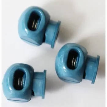 Knoflík Brzdička plastová 17322194 na kul. šňůrku PETROL - Petrol, 15x10mm