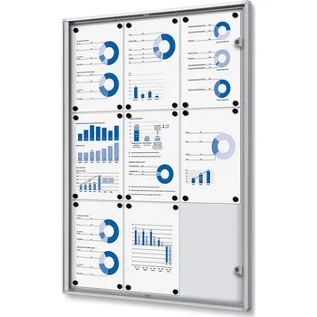 Kancelářský nábytek Interiérová vitrína Economy 9xA4 - plechová záda