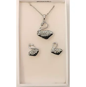 Souprava šperků Souprava stříbrných šperků Swarovski (Sada - SWAROVSKI šperků labuť)