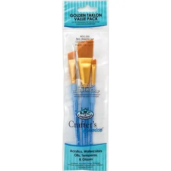 Umělecký štětec Royal & Langnickel Sada štětců GOLD TAKLON, 3ks (ploché seříznuté č.1/4",1/2",1")