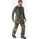 SOLOGNAC Lovecké kalhoty s kšandami hřejivé nepromokavé nešustivé 900 Treemetic L KAŠTANOVÁ|ZELENÁ