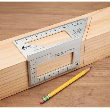 Úhloměr Shinwa | Japonský pokosný 3D úhelník 45° a 90°