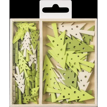 Výtvarná sada Heyda Dřevěné ozdoby v boxu - stromky