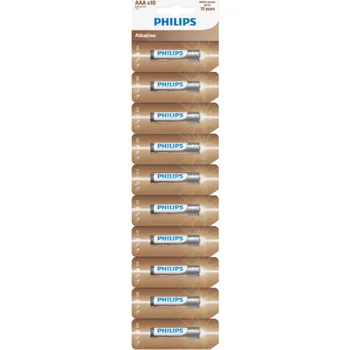 Článková baterie Philips Baterie AAA Entry Alkaline, 10 ks