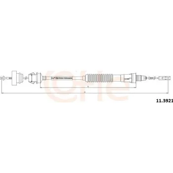 Spojkové lanko Tazne lanko, ovladani spojky COFLE 11.3921