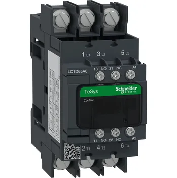 Stykač Schneider Electric LC1D65A6U7 3P stykač se svorkami pro oka AC3 440V 65A cívka 240V AC 50/60Hz
