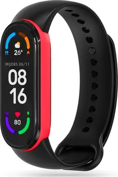 Příslušenství k fitness náramku Tech Protect Iconband pro Xiaomi Mi Smart Band 5/6/6 NFC/7 červený/černý náhradní řemínek