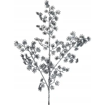 umělá květina Větev třpytivá stříbrná 75 cm