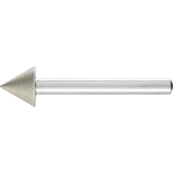 Brusný kotouč Pferd 36476144 | Diamantové špičaté kuželové brusné tělísko s galvanickým pojivem SK DSK 15,0-60°/6, D 64