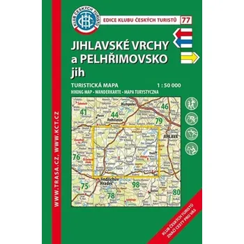 Cestování Jihlavské vrchy, Pelhřimovsko /KČT 77 1:50T Turistická mapa