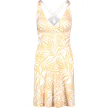 Dámské šaty NORDBLANC V-NECK NBSLD7804 ŽLUTÁ/BÍLÁ 38