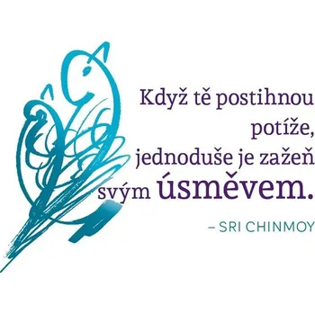 Dekorativní magnet Magnet na lednici - Když tě postihnou potíže, jednoduše je zažeň svým úsměvem