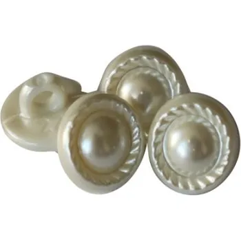 Knoflík Knoflík perlička kytička 220351 - Smetanová, 10 mm