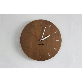 Hodiny Clocker Dřevěné hodiny Modern Barva ručiček: černá