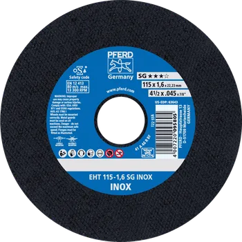 Řezný kotouč Pferd 61340424 | Řezný kotouč 115 x 1,6 x 22,23 mm, SG INOX