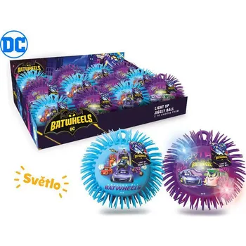 Hračka pro nejmenší Batwheels míček strečový 7 cm na baterie se světlem