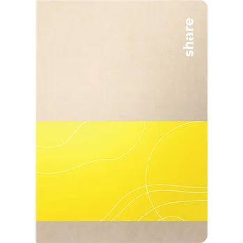 Sešit share 4-0015005 poznámková kniha linkovaný žlutá Počet listů: 40 DIN A6