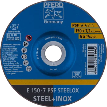 Brusný kotouč Pferd 62015640 | Brusný kotouč 150 x 7,2 x 22,23 mm, PSF STEELOX