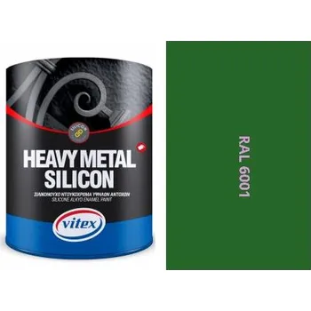 barva na zeď Vitex Heavy Metal Silikon - Alkydová Barva Na Kov Ral 6001 Smaragdově Zelená 2,25L
