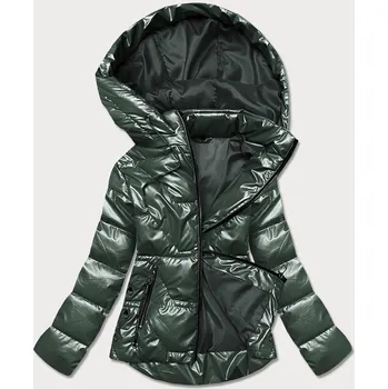Zelená dámská metalická bunda (B8008-10) odstíny zelené 54