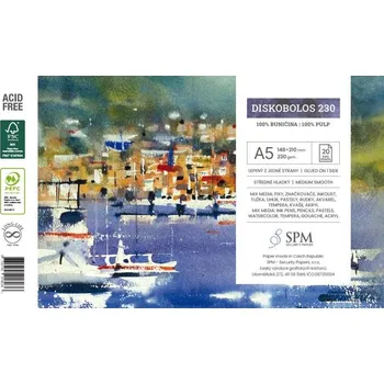 Grafický blok Discobolos 230 g/m2, A5