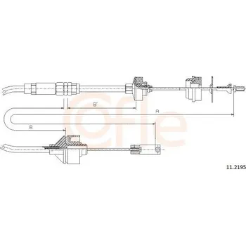 Spojkové lanko Tazne lanko, ovladani spojky COFLE 11.2195
