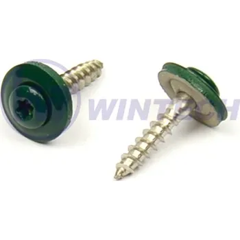 Spojovací materiál Klemp.šroub + EPDM, RAL 6005 4,5 x 25 A2 Balení: 200 ks SIBAK45025AZO1