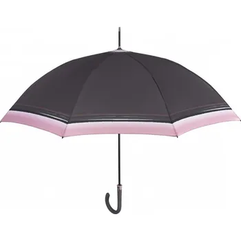 Deštník PERLETTI Dámský automatický deštník COLOR BORDER / růžová obruba, 21695
