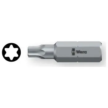 Bit Bit tx15/25mm, torx® wedge, up. šestihran 1/4´´ pro držák d 6,3, 867/1 z, wera, 066455