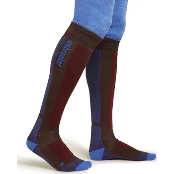 Pánské merino lyžařské ponožky ICEBREAKER Mens Ski+ Medium OTC, Bittersweet/Briliant/Port velikost: 39-41,5 (S)