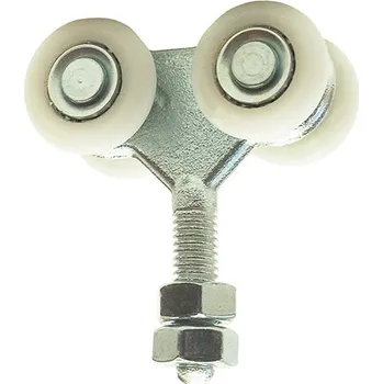 IBFM Vozík 331M - 44 - 4 kolečkový vozík pro závěsná posuvná vrata, zatížení 2 vozíků 400kg Provedení: ocel s nylonovými kolečky