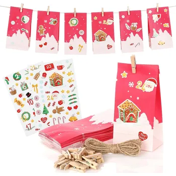 Výtvarná sada Nordstern DIY sada na výrobu adventního kalendáře pro děti, 61 ks