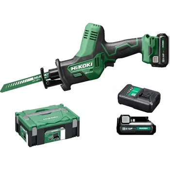 Pila ocaska HiKOKI Nářadí - 12V AKU mečová pila, 2x aku 2,5 Ah Li-Ion, nabíječka CR12DAWEZ