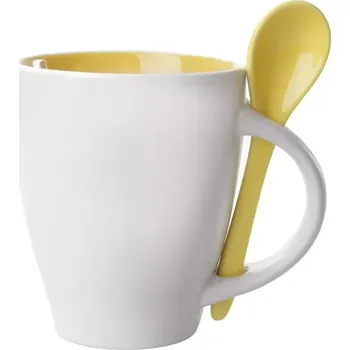 Spoon hrnek se lžičkou - 300 ml - žlutá / bílá - AP862000-02