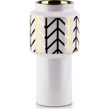 Váza Váza Marrita 25 cm bílá se vzorem